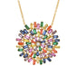 "Color Crush" Gold or Platinum Plated Simulated Gemstone Pendant w/ Chain