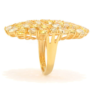 "Color Crush" Simulated Gemstone Elongated Cluster Ring