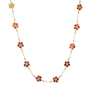 "Color Crush" Simulated Gemstone Flower Cluster Necklace