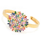 "Color Crush" 18.34 DEW Simulated Gemstone Cuff Bracelet
