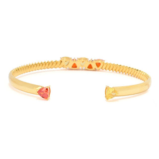 "Color Crush" Simulated Gemstone Twisted Cuff Bracelet