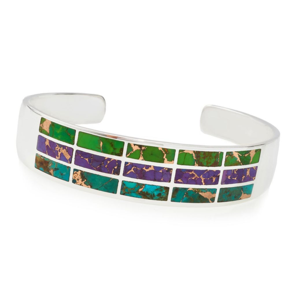Southwest Elements Sterling Silver Colors of Mohave Turquoise Bracelet