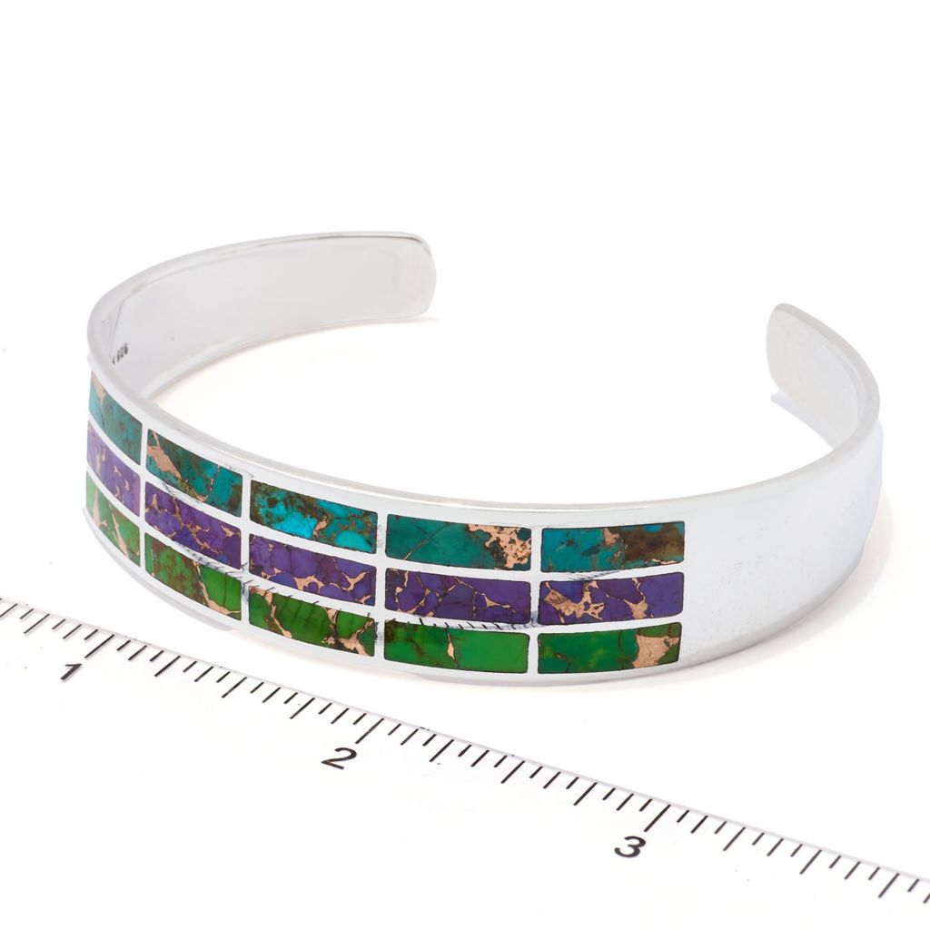 Southwest Elements Sterling Silver Colors of Mohave Turquoise Bracelet