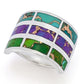 Southwest Elements Sterling Silver Colors of Mohave Turquoise Band Ring