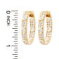 Brilliante 2.28 DEW Simulated Diamond Station & Pave Set Hoop Earrings
