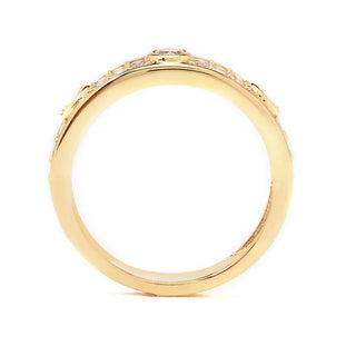 Brilliante Choice of Plating Simulated Diamond Station & Pave Set Ring