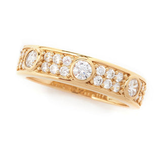 Brilliante Choice of Plating Simulated Diamond Station & Pave Set Ring
