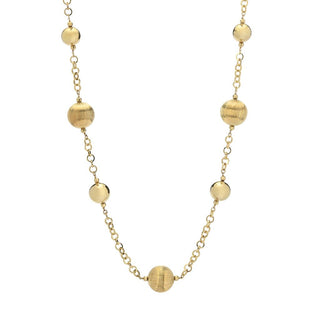 Graziella 23K Gold Plated Electroform Bead Station 31" Necklace