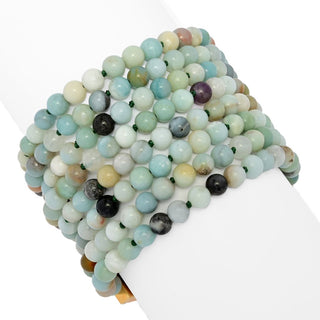 Kenneth Jay Lane 14K Gold Plated Multi Color Amazonite Bead 8-Strand Bracelet