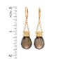 MUSE Choice of 18x13mm Faceted Briolette Gemstone Chain Drop Earrings