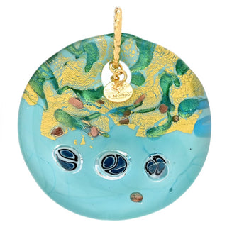 Il Murano di Francesca "Aquarius" 51mm Murano Glass Disc Pendant
