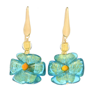 Il Murano di Francesca Murano Glass Flower 1.75" Drop Earrings