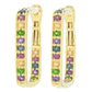 Choice of Plating Multi Gem Inside Out Square Hoop Earrings