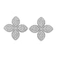 Morris & David 14K White Gold 0.54ctw Diamond Dogwood Flower Stud Earrings
