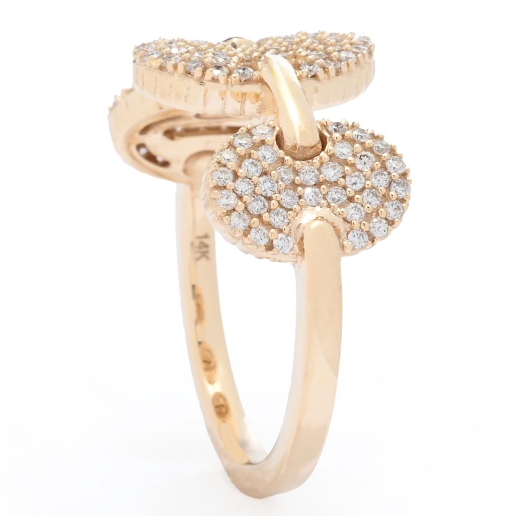 morris-david-14k-gold-0-50ctw-pave-diamond-3-station-link-ring