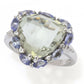 Claire Vessot Designs Choice of 12mm Trillion Shape Gemstone & Halo Ring
