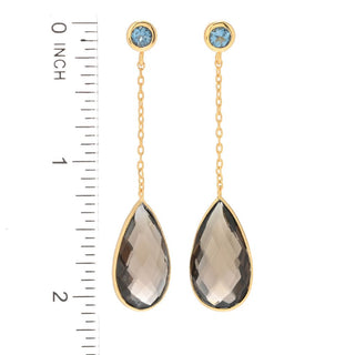 Claire Vessot Designs 14K Gold Plated Choice of Pear Shape Gem Drop Earrings
