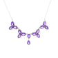 Claire Vessot Designs 9.69ctw African Amethyst Trillium Flower Necklace