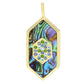 Claire Vessot Designs Fancy Cut Abalone & Multi-Gemstone Hexagon Pendant
