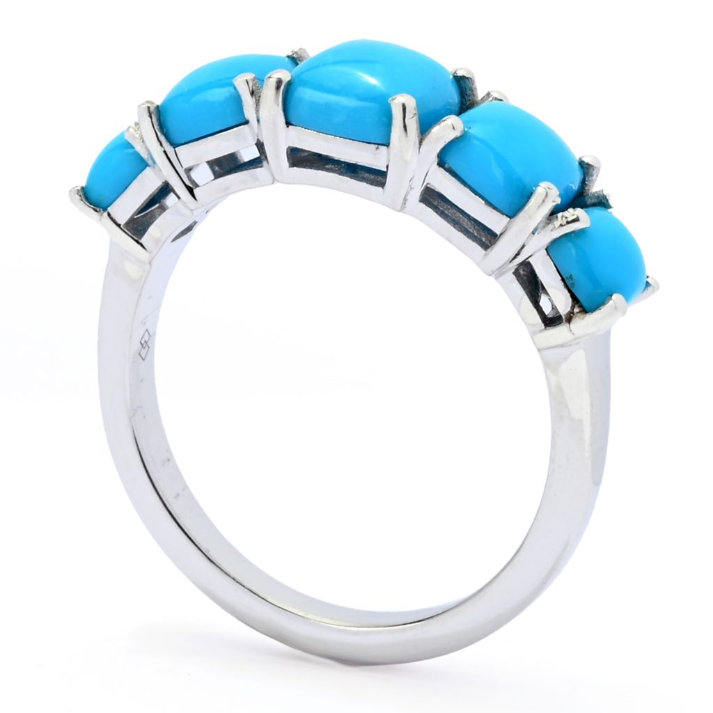 Gem Treasures Sleeping Beauty Turquoise Graduated 5-Stone Ring