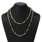 Toscana Italiana 18K Gold Plated Choice of Length Alternating Link Necklace