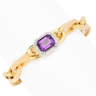 Toscana Italiana 18K Gold Plated Choice of Gem & White Topaz Bracelet