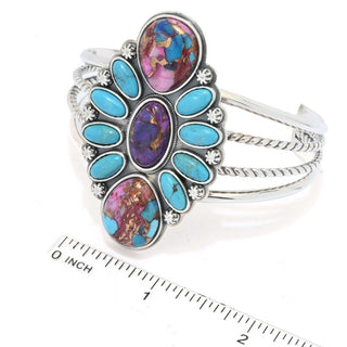 Southwest Elements "Statements" Colors of Turquoise Slip-on Cuff Bracelet
