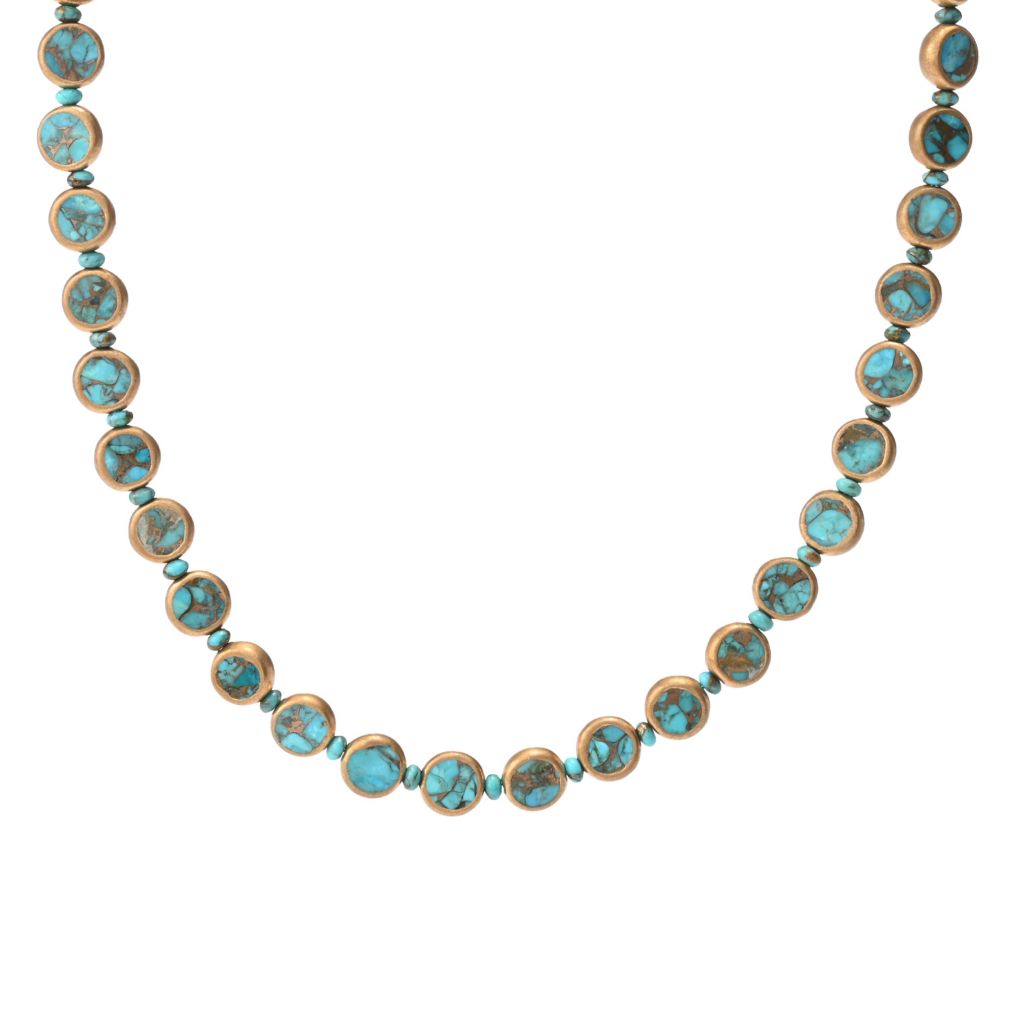 southwest-elements-sterling-silver-choice-of-gemstone-coin-gem-bead-necklace
