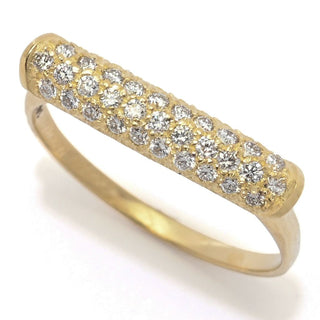 Sonia Bitton Galerie de Bijoux 14K Gold 0.31ctw Diamond Pave Barrel Ring