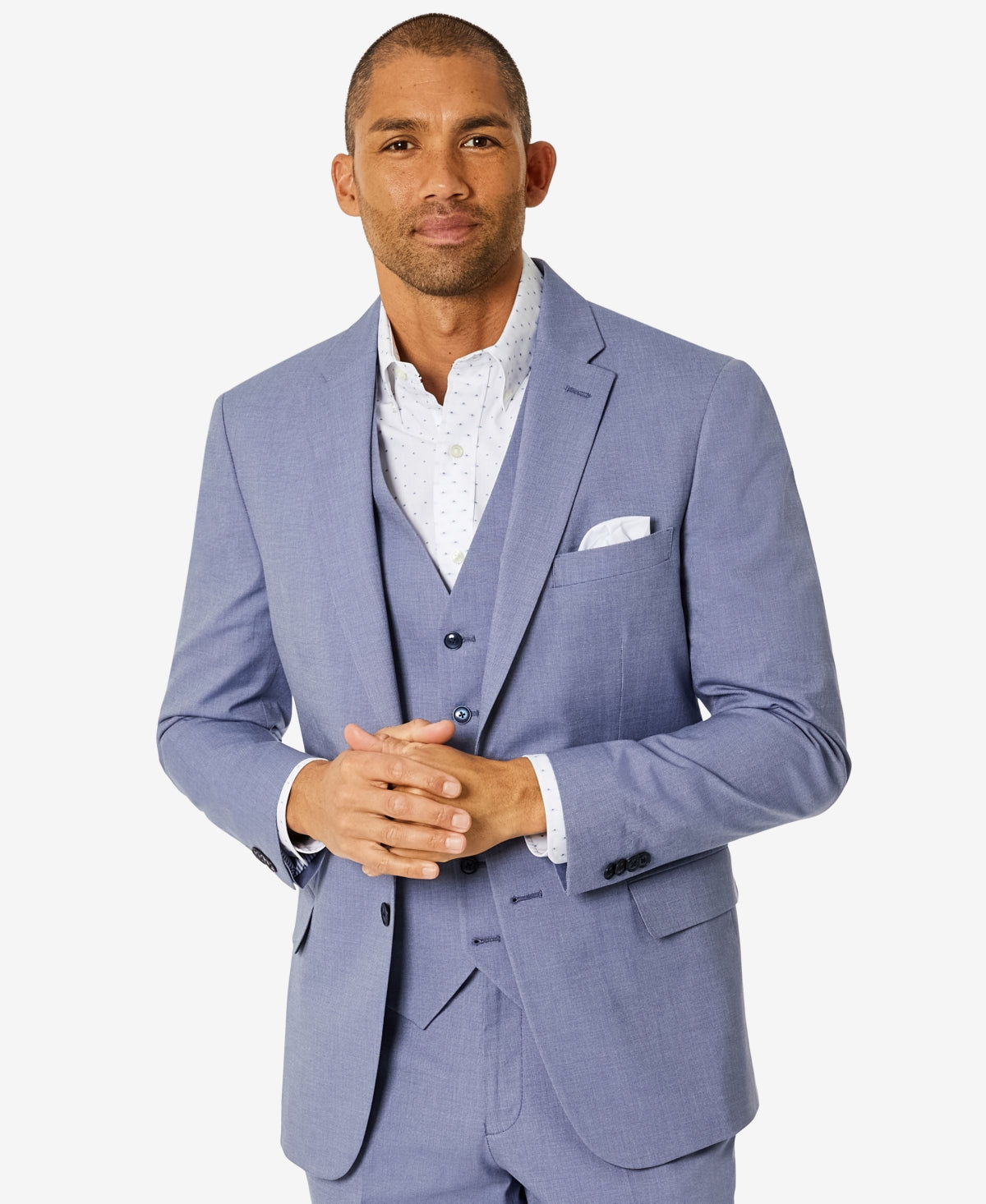 Tommy Hilfiger Men's Modern Fit Th Flex Stretch Chambray Suit Jacket