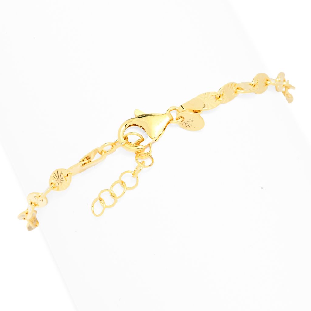 Toscana Italiana Choice of Plating & Size Diamond Cut "Stellata" Link Bracelet