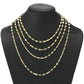 Toscana Italiana Choice of Plating & Length Diamond Cut "Stellata" Link Necklace