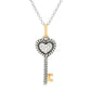 Melodia Diamonds 18K Vermeil 0.20ctw Lab Grown Diamond Key Pendant w/ Chain