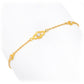 Cevherun 24K Gold Satin "Grenada" 0.11ctw Diamond Station 7" Bracelet