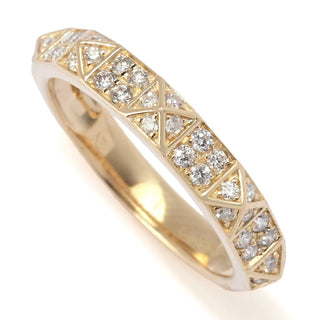 Beverly Hills Elegance 14K Gold 0.33ctw Diamond Pyramid Ring