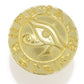Passport to Egypt 18K Gold Plated Eye of Horus Embossed Medallion Ring