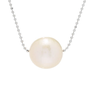 Perlaviva Sterling Silver 11-12mm Champagne Cultured Pearl 18" Sliding Necklace