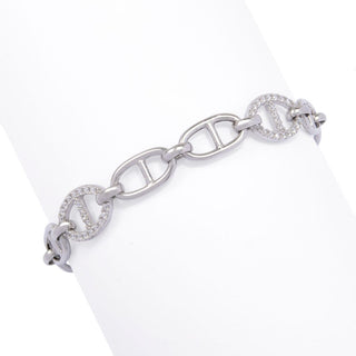 Brilliante Italia 0.86 DEW Simulated Diamond Pave Mariner Bracelet