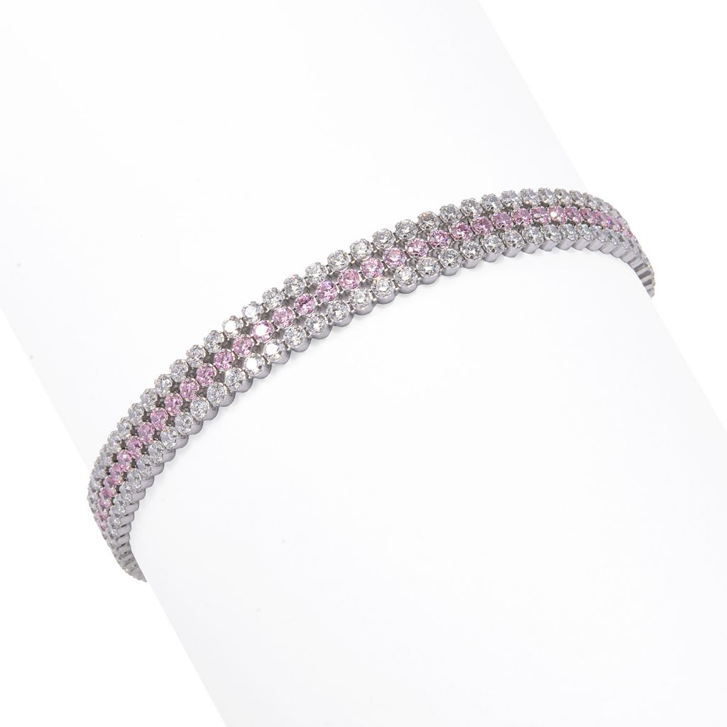 Brilliante Italia Sterling Silver 5.22 DEW Simulated Diamond Bolo Bracelet