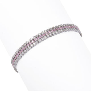 Brilliante Italia Sterling Silver 5.22 DEW Simulated Diamond Bolo Bracelet