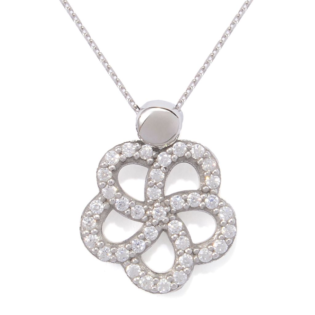 Brilliante Italia 0.50 DEW Simulated Diamond Flower Cluster Pendant