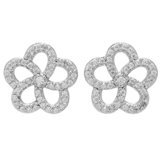 Brilliante Italia 0.43 DEW Simulated Diamond Flower Cluster Earrings