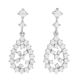 Brilliante Italia 2.07 DEW Simulated Diamond Scattered Drop Earrings
