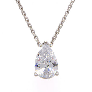 Brilliante Italia 1.25 DEW Simulated Diamond Solitaire Pendant w/ Chain