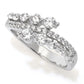Brilliante Italia 0.72 DEW Simulated Diamond Asymmetrical Graduated Ring