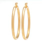 Verona Gioielli 18K Gold Plated Tubing Choice of Size Shiny Hoop Earrings