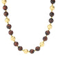 Verona Gioielli 18K Gold Plated Tiger's Eye Faceted Bead 18" Necklace
