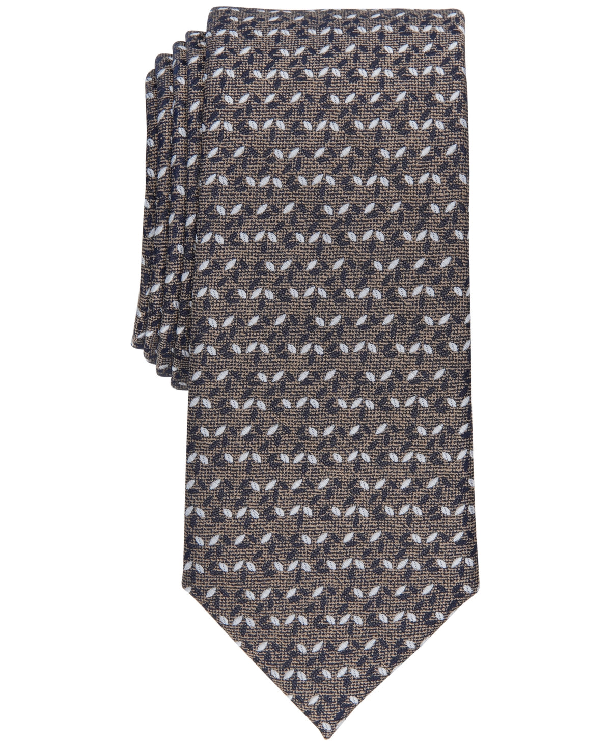 Alfani Men's Slim Neat Tie - Leaf Pattern
