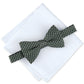 Alfani Men's Pre-Tied Geo Bow Tie & Solid Pocket Square Set - Green