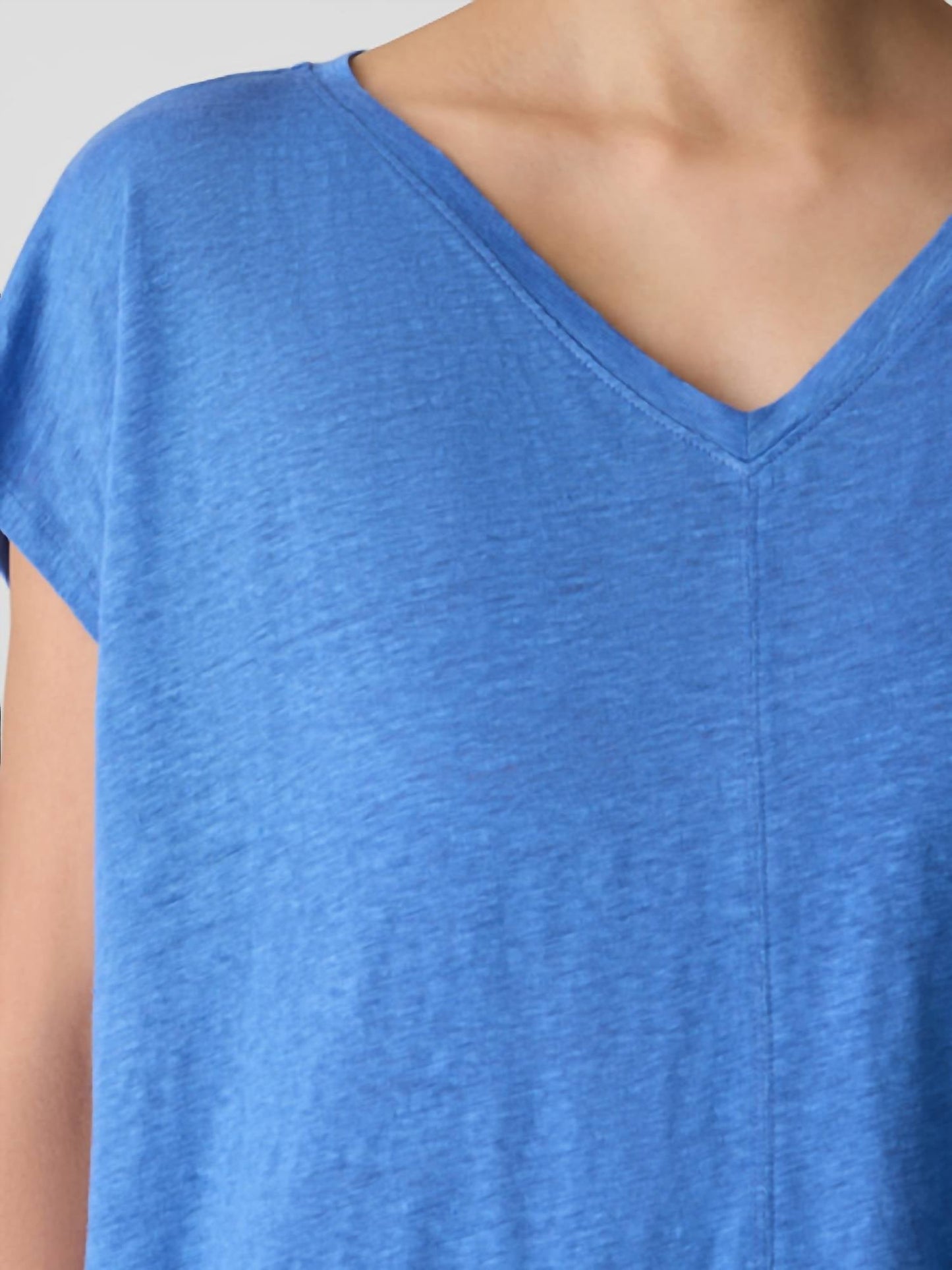 Eileen Fisher - Organic Linen Jersey V-Neck Tee